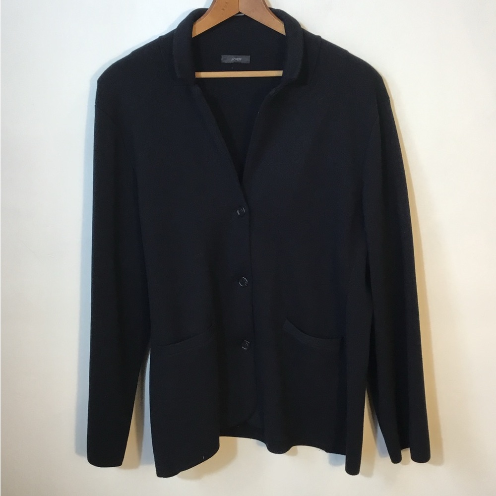 J. Crew Black‎ Cinch Waist Knit Blazer